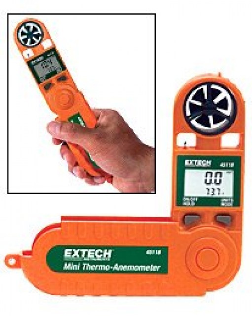 Extech EN100 Higro-termo-anem/ómetro compacto con sensor de luz de Extech